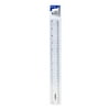 BAZIC Plastic Clear Rulers 12 inch (30cm), Inches Centimeter Metric Long Straight Edge Ruler, 1-Pack