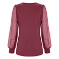 thumbnail image 5 of Womens Long Sleeve Tops Oversized Sweatshirt Knit Striped Long Sleeve Crewneck Casual Loose Pullover Tops Khaki T Shirts For Women, 5 of 5