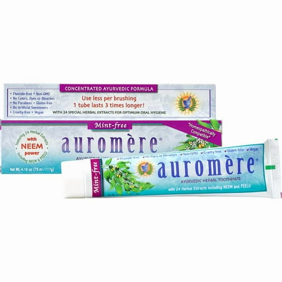 Auromere Ayurvedic Herbal Toothpaste, Mint Free (4.16 Oz)