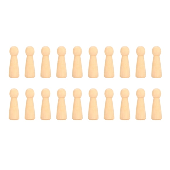 20pcs Wooden Peg Dolls Hand Painting Set DIY Crafts Toy Home Decor Art Gift