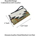 thumbnail image 2 of Western Wallet Leather  Cowhair Tooled Cell Phone Holder Clutch, 2 of 10