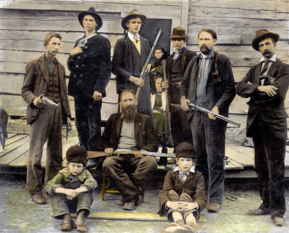 The Hatfields, 1899. /Nsome Members Of The Hatfield Clan Oil Over A