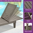 thumbnail image 5 of Uforic Outdoor Poly Resin Single Chaise Lounge, Light Brown Woodgrain Texture, Polypropylene Resin, 5 of 6