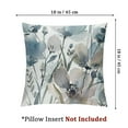 thumbnail image 4 of BANET Brown Cream Grey Teal Floral Pillow Covers Flower Couch Pillow Cases Rustic Abstract Modern Throw Pillows Set of 2 Farmhouse Home Decor for Room Bedroom Bed Cushion Outdoor 24x24in, 4 of 7