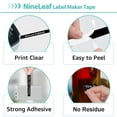 thumbnail image 4 of NineLeaf 4PK Compatible for DYMO 1805435 1/2" x 18' (12mm x 5.5m) White on Black Industrial Vinyl Label Tape, 4 of 6