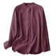 thumbnail image 3 of Blusa de manga larga,Blusa informal de manga larga para mujer, cuello alto, botones, poliéster, corte holgado para uso diario, sopatenor, 3 of 9