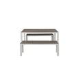 thumbnail image 2 of Pemberly Row 3-piece Aluminum Frame Patio Dining Set in White/Gray, 2 of 13