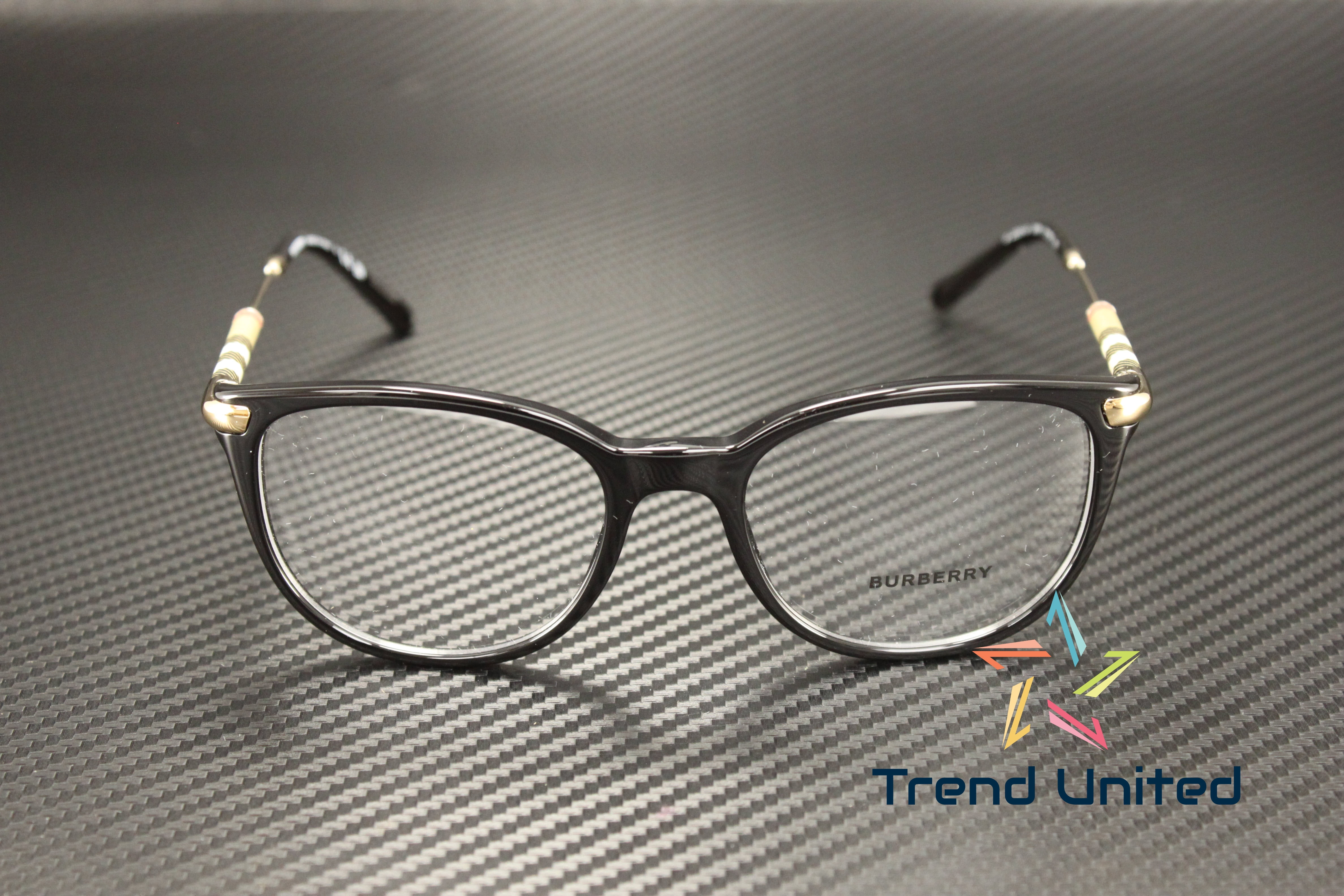 Burberry, Womens Square Eyeglasses, 51mm, Black Plastic - Walmart.com