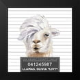 thumbnail image 2 of Loreth, Lanie 20x20 Black Modern Framed Museum Art Print Titled - Llamas Livy, 2 of 5