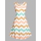 thumbnail image 1 of Vestido Talla Extra Bordado Patrón Zigzag Rosegal  Vestidos casuales de talla grande, 1 of 5