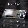 thumbnail image 5 of MageGee LIGHT87 Wireless Creamy Keyboard, Gasket Structure, RGB Backlit, 2.4G/USB-C/BT5.0 Hot Swappable 8000mAh, 5 of 6