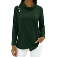 thumbnail image 2 of Womens Blouses and Tops Dressy Kelon Womens Summer Tops Long Sleeve Crew Neck Business Work Blouses Trendy Tees Summer Loose Fit Tops Trendy, M, 2 of 5