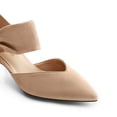 thumbnail image 2 of BURUDANI Women's Kitten Heels Low Pumps Shoes Pointed Closed Toe Slip on Dress Work Bridal Party Wedding, 2 of 6