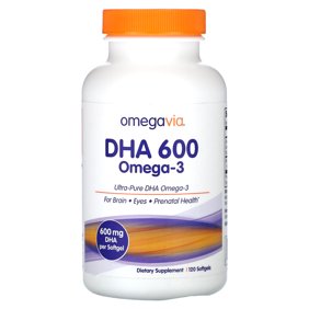 أوميغا فيا DHA 600 ، أوميغا 3 ، 120 كبسولة هلامية