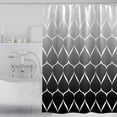 thumbnail image 3 of Tookss Fabric Geometric Shower Curtain Set with 12 Hooks Thickened Washable Quick-Drying Bath Curtains for Bathroom 71 x 71 Inches, 3 of 8