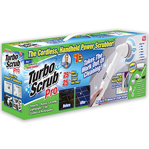 Turbo Scrub PRO 360 Cordless Rechargeable Floor Scrubber and Tile