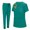 True Hunter Green, variant on M&M SCRUBS Women's Essential Jogger Scrub Set Nursing Uniform 10 Pockets Stretch Scrub Top and Pant (Ceil Blue, X-Large)