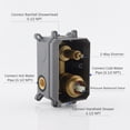 thumbnail image 5 of Boyel Living 10 inch Round Rain Shower Faucet Wall Mount 2-function Shower System with Handheld Shower Brushed Gold, 5 of 8