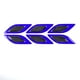 thumbnail image 2 of Speravity Pegatina reflectante de carcasa de coche de 6 piezas, pegatinas antideslizantes de fibra de carbono, decoración anticolisión para Automoción decorativa y accesorios Azul, 2 of 6