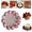 Pink, variant on ABPETE Crochet Flower Placemat,Round Handmade Table Mat with 3D Rose Border, Decorative Floral Doily for Dining Table, Coffee Table, Kitchen and Home Decor(1 Pc,Orange)