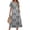 Gray, variant on Artistic Ethnic Totem Print Dresses for Women, Round Neck Short Sleeve Bright Fashionable Pattern Dress, Casual Floral A-Line Swing Dress, Women's Spring Outfits (Multicolor XXL)