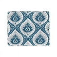thumbnail image 6 of HomePop Medium Storage Ottoman with Hinged Lid, Blue Ikat Medallion Print, 6 of 9