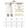 thumbnail image 6 of Unique Bargains Women's Plus Size Denim Elastic Waist Back Vent Jeans Skirts 2X White, 6 of 6