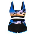 thumbnail image 5 of Gibobby Trajes de Baño Mujer Traje de baño estampado para mujer, traje de baño Digital, conjunto de ropa de playa, Bikini de cintura alta, traje de baño (Amarillo,CH), 5 of 5