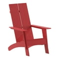 thumbnail image 2 of BizChair Modern Commercial 2-Slat Back Adirondack Chair - Red Commercial All-Weather Poly Resin Lounge Chair, 2 of 12