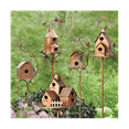 thumbnail image 5 of Garden Bird House with Pole Metal Feeders Stakes Houses for Courtyard Backyard Patio Outdoor Style E, 5 of 7