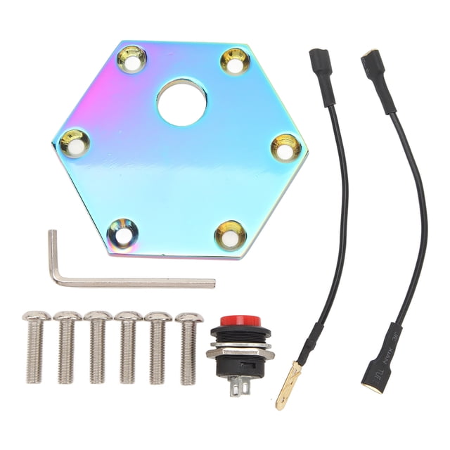 Tapa de la cubierta de la bocina del volante, 70 mm Placa de la cubierta del botón pulsador de la bocina del volante Placa de bocina hexagonal del volante Máxima comodidad