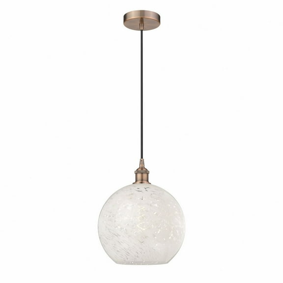 Innovations Lighting - White Mouchette - 1 Light Cord Hung Pendant In Modern