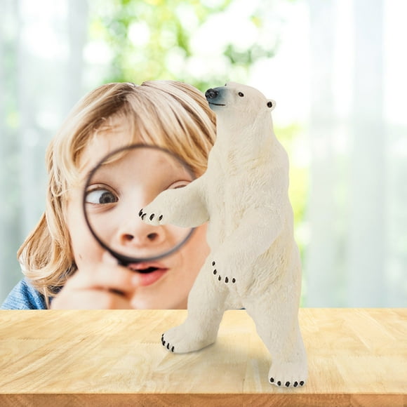 Lksixu Toddler Toys Educational Baby Toys White Bear Animals Toys Figurines Home Decorate Preschool Educational Learning Toys for Kids