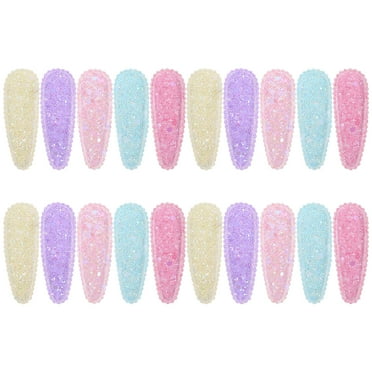Hair Barrettes 20 Pcs Accessories for Kids Girls Little Clips Fabric 5cm Hairpin Child