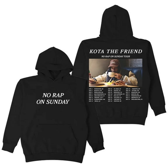 Kota The Friend No Rap On Sunday Tour 2025 Hoodie Long Sleeve Streetwear Women Men Hooded Sweatshirts