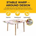 thumbnail image 4 of Easter Table Cloths for 6 Foot Rectangle Tables, Watercolor Eggs Floral Botanical Butterfly Pink Plaid Patio Waterproof Elastic Fitted Tablecloths, Washable Rectangular Table Cover for Camping, 4 of 8