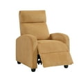 thumbnail image 3 of Nmkwnr Soft Corduroy Recliner Chair with Wood Frame, Upholstered Accent Chair for Office, Bedroom, Living Room, Yellow, 3 of 8