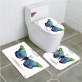 thumbnail image 1 of Juego de alfombras de baño ABPHQTO 3 piezas azul a verde, 1 of 2