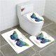 thumbnail image 1 of Juego de alfombras de baño ABPHQTO 3 piezas azul a verde, 1 of 2