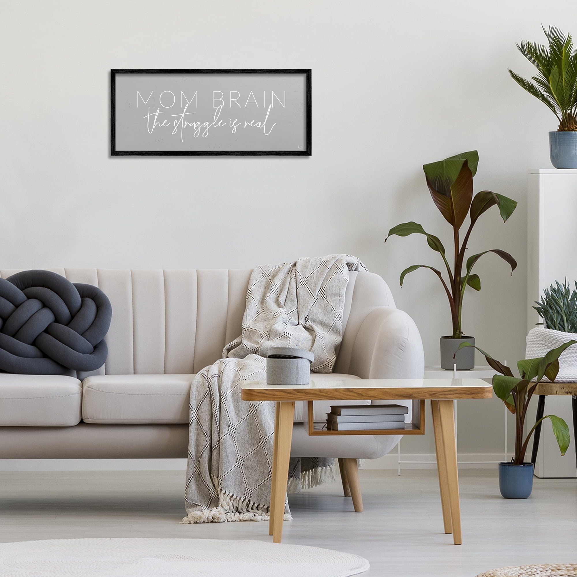 Stupell Industries Mom Brain Struggle Black Framed Giclee Art, design by Lux + Me Designs