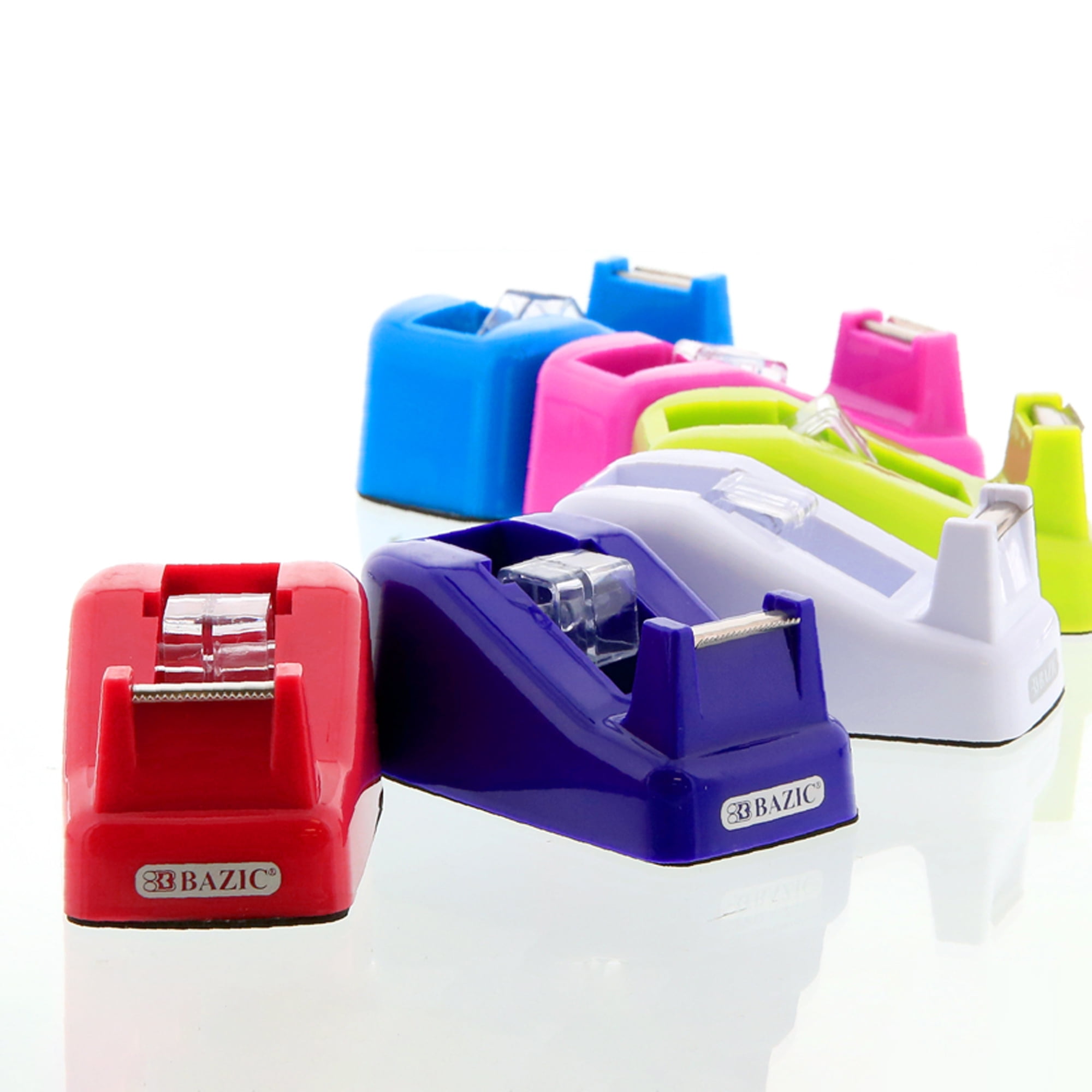 BAZIC Mini Desktop Tape Dispenser w/ Tape Refill, 1" Core Non-Skid Base, 24-Pack
