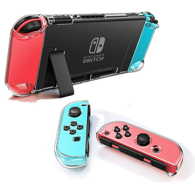 Elastisk and Løb Dockable Clear Case for Nintendo Switch, Clear Protective Case Cover for Nintendo  Switch and Joy-Con Controller a Switch Tempered Glass Screen Protector and  Thumb Stick Caps, Crystal Clear - Walmart.com