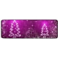 thumbnail image 5 of SKYSONIC 2X6 Feet Snowfall Christmas Tree Runner Rug with Rubber Backing, Purple Snowflakes Non Slip Entryway Rug Runner Washable Soft Area Rug Carpet for Hallway Bedroom Kitchen Decor, 5 of 6