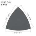 thumbnail image 2 of Unique Bargains Triangular Sandpaper Hook and Loop Fit 3-1/2' Oscillating Multi-Tool Silicon Carbide for Wet/Dry 1200 Grit 8pcs, 2 of 5