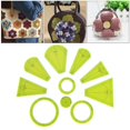 thumbnail image 4 of 10Pcs Dresden Plate Template Patchwork Stencils 10Pcs Dresden Plate Dresden Plate Ruler Measuring Gauge for Patchwork Quilting DIY Measure Craft, 4 of 9