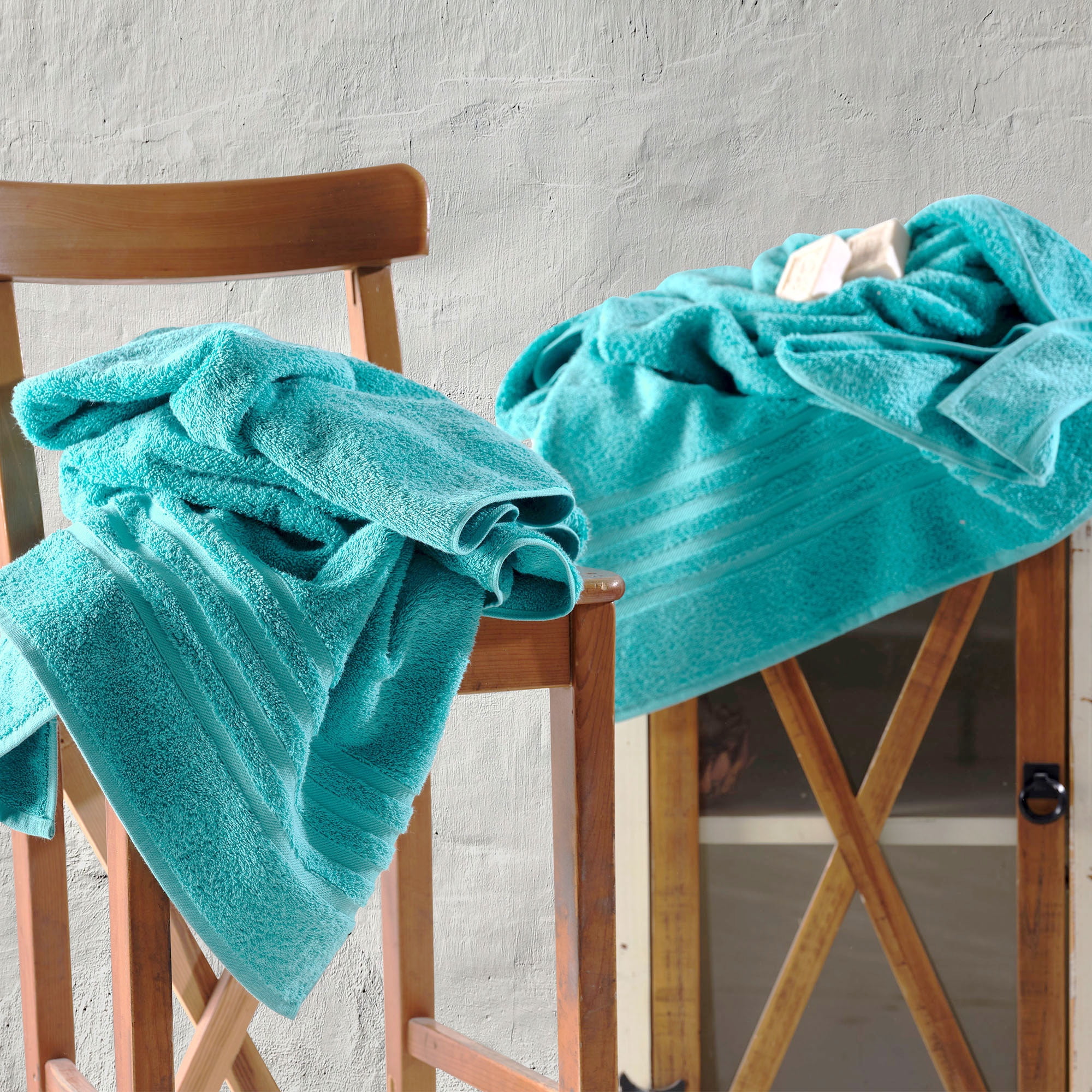 Jumbo Large Bath Sheets Towels 2 Pack Soft and Absorbent, 100% Cotton Towels (Teal Turquoise, Bath Sheet)