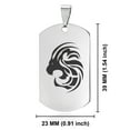 thumbnail image 2 of Stainless Steel Tribal Leo Zodiac (Lion) Dog Tag Pendant Necklace, 2 of 3
