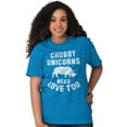 thumbnail image 5 of Chubby Unicorns Need Love Too Rhino Women's Graphic T Shirt Tees Brisco Brands 4X, 5 of 6