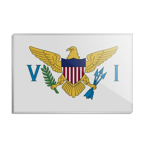 Virgin Islands US Territory Flag Rectangle Acrylic Fridge Refrigerator Magnet