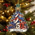 thumbnail image 4 of 250th Anniversary Christmas Ornament,Patriotic 2D Acrylic Keepsake for Christmas Tree,Car,Home Wall Commemorative Holiday Decoration(A), 4 of 6
